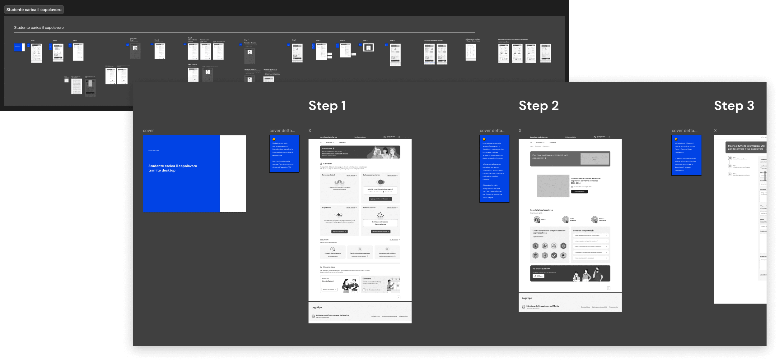 Screenshots of the file for the design presentation with stakeholders